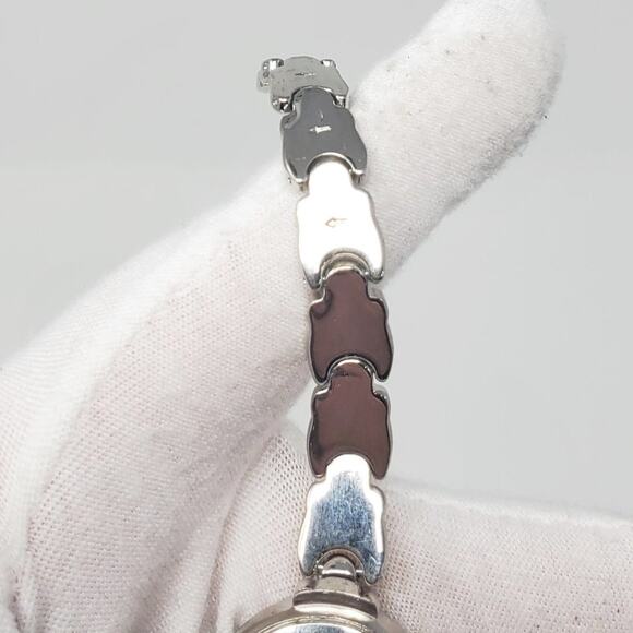 Disney Time Works Mickey Mouse Silver and Gold Metal Band Women's Watch - Picture 8 of 13